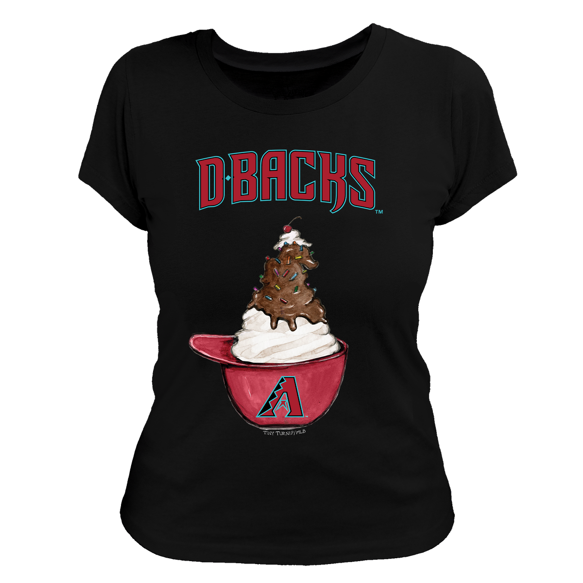 Arizona Diamondbacks Sundae Helmet Women's Tee Shirt