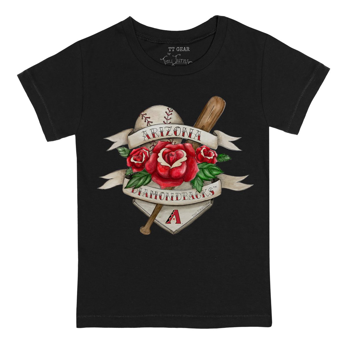 Arizona Diamondbacks Tattoo Rose Tee Shirt