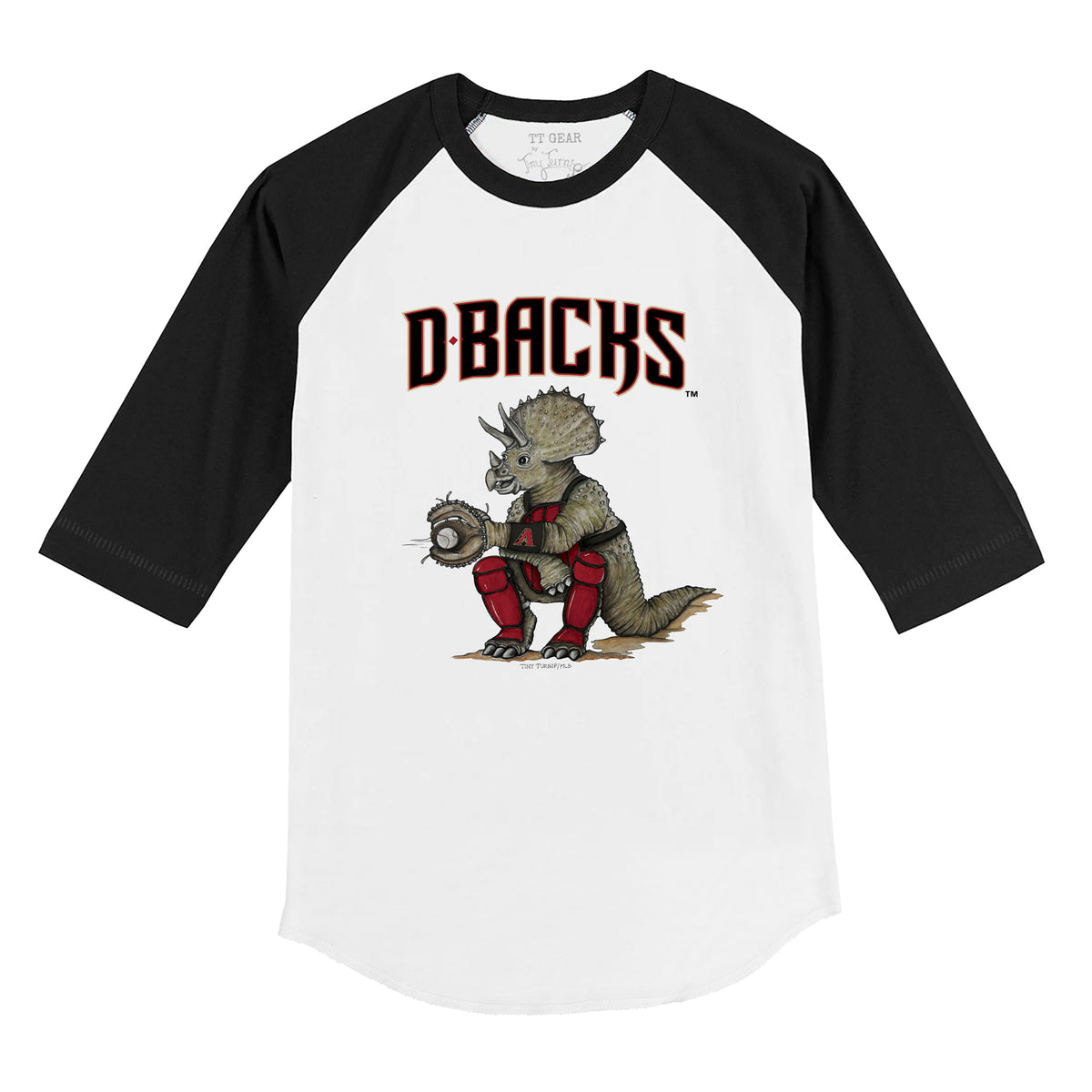 Arizona Diamondbacks Triceratops 3/4 Black Sleeve Raglan