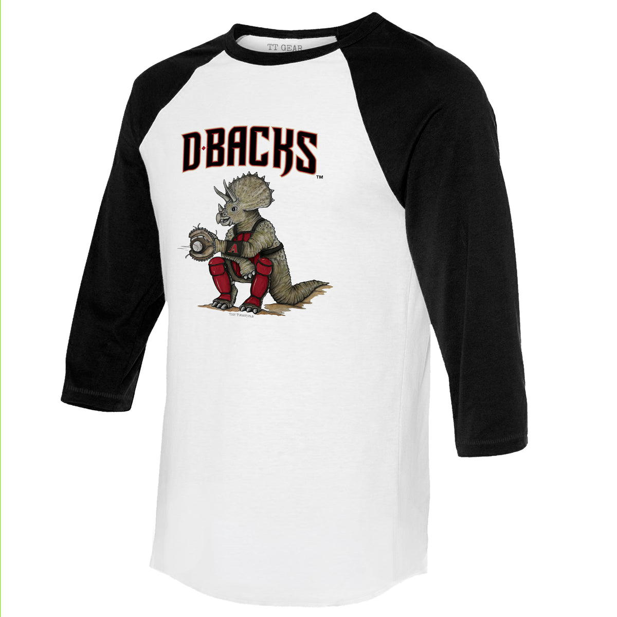 Arizona Diamondbacks Triceratops 3/4 Black Sleeve Raglan