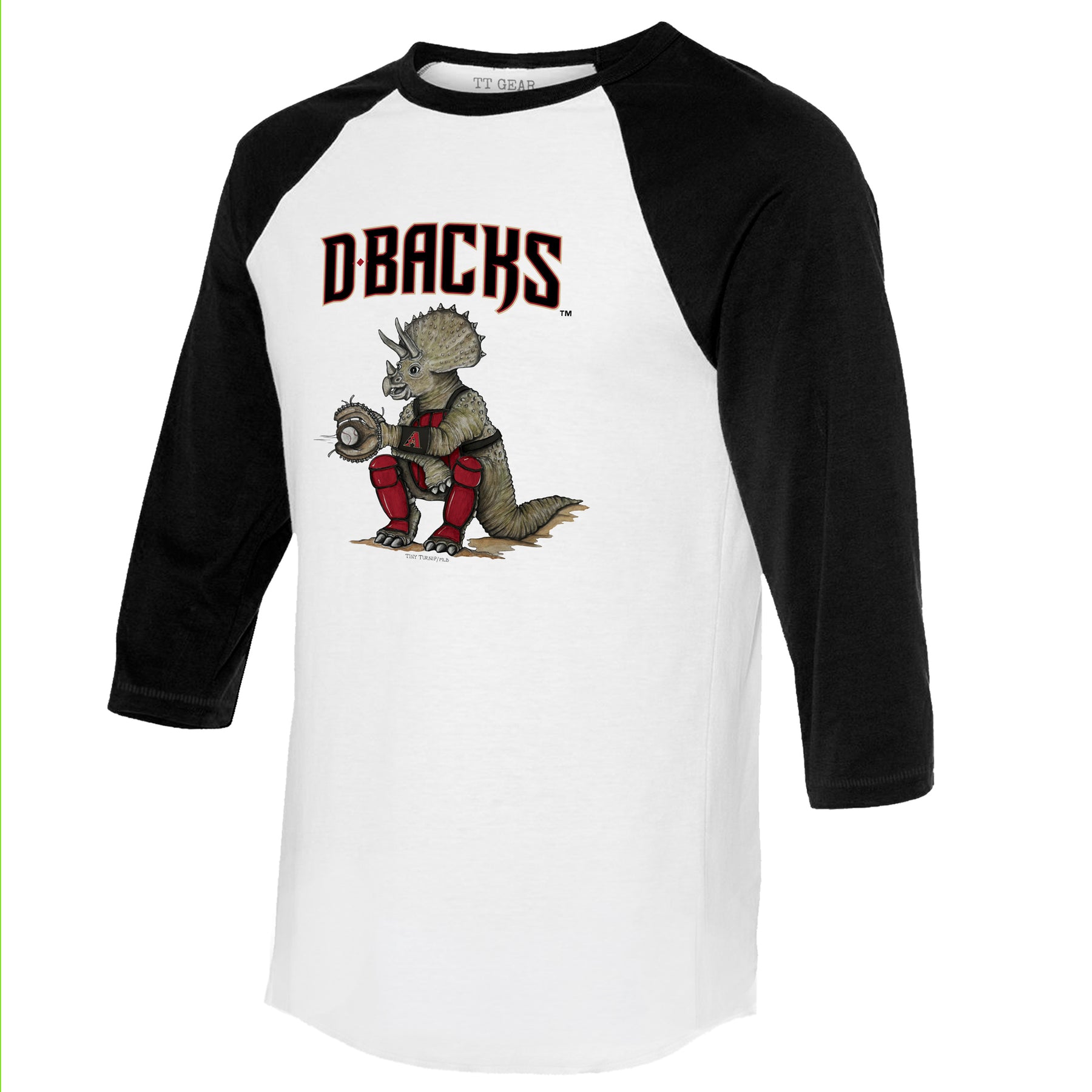 Arizona Diamondbacks Triceratops 3/4 Black Sleeve Raglan