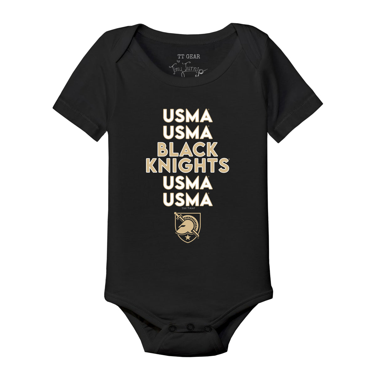 Army Black Knights Stacked Short Sleeve Snapper