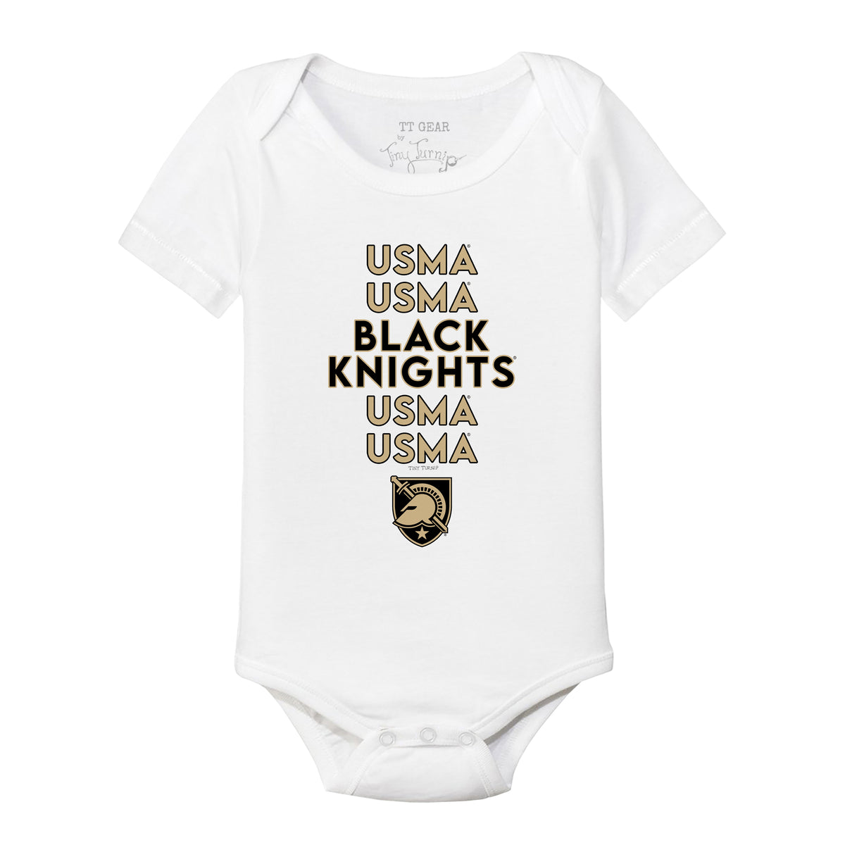 Army Black Knights Stacked Short Sleeve Snapper