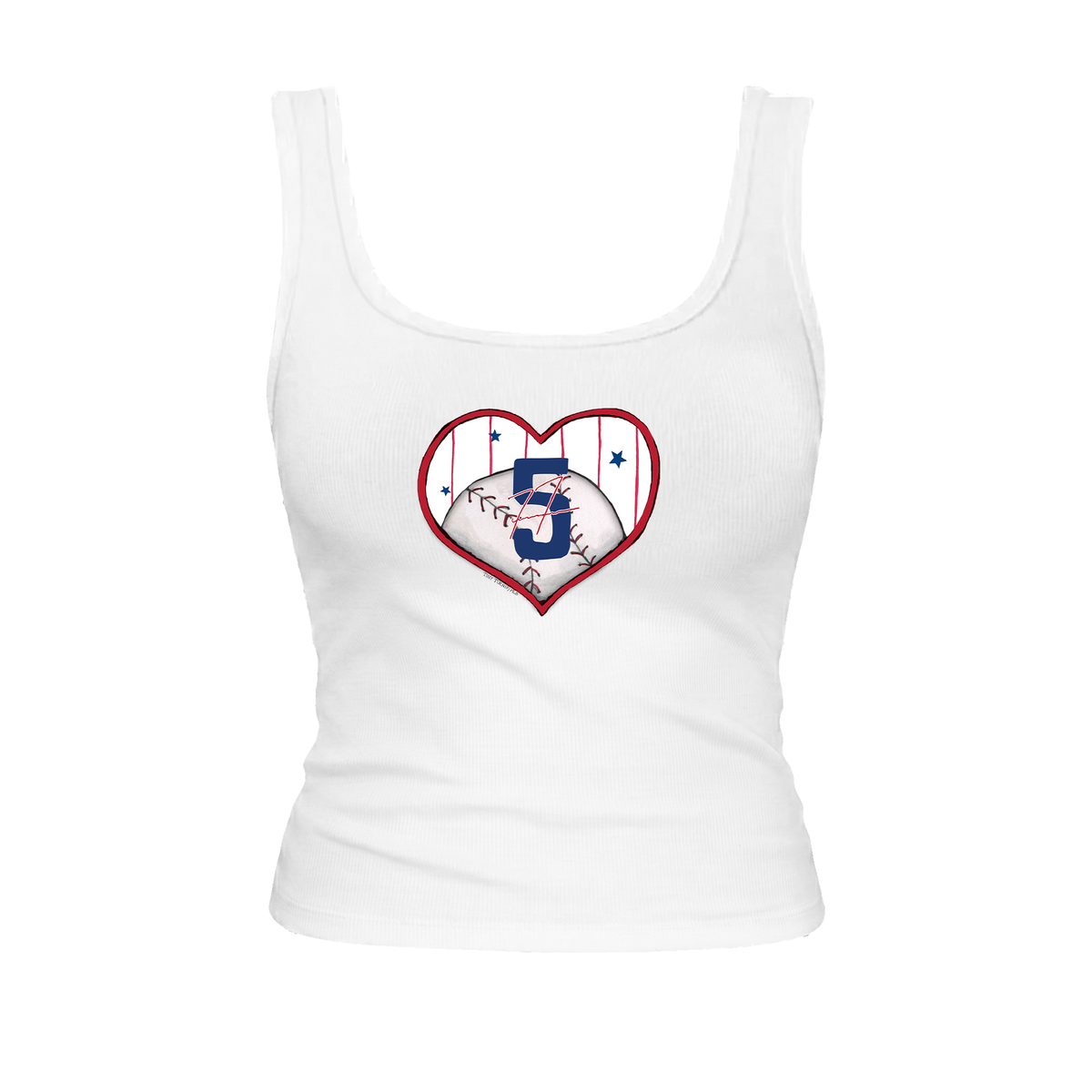 VIP Baseball: Pinstripe Heart - Emmy Tank