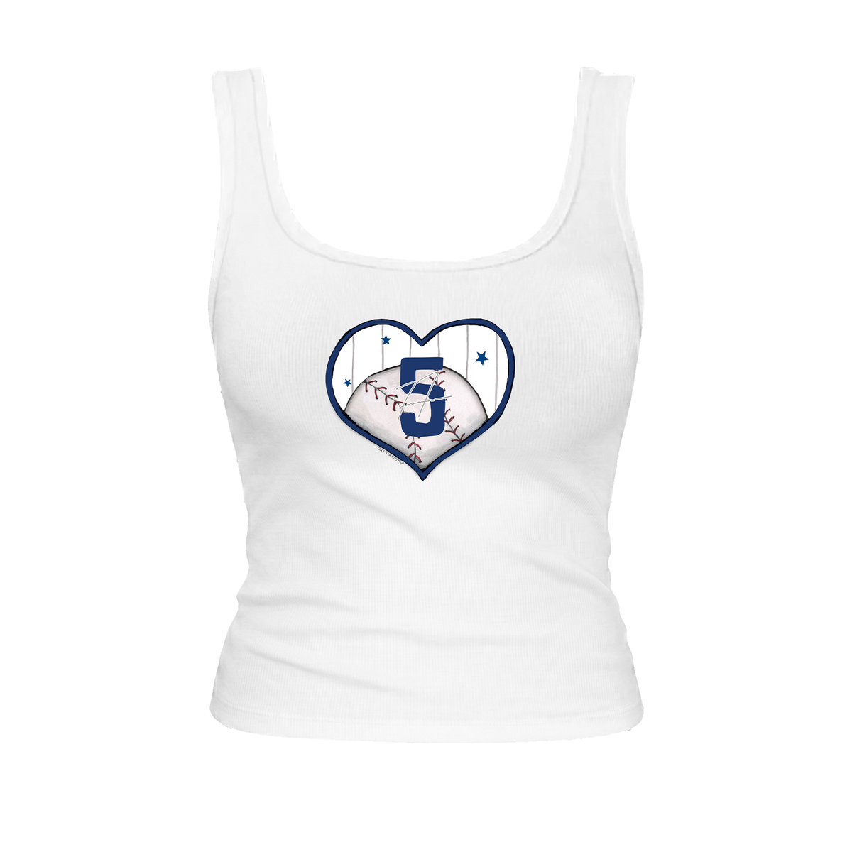 VIP Baseball: Pinstripe Heart - Emmy Tank