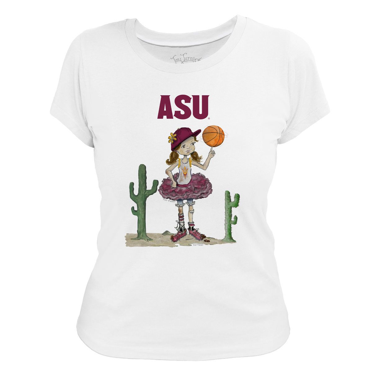 Arizona State Sun Devils Babes Basketball Women's Tee Shirt