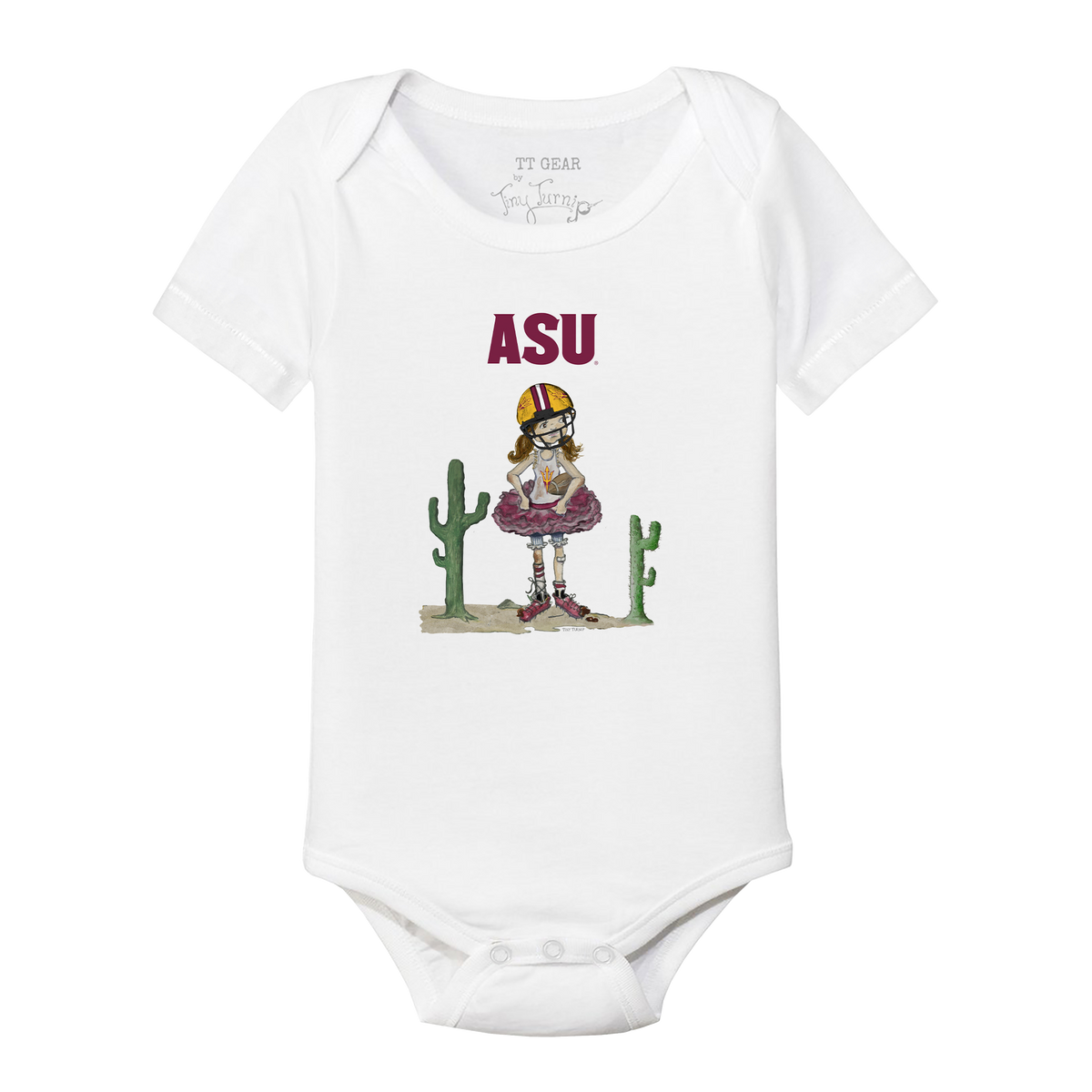 Arizona State Sun Devils Babes Football Short Sleeve Snapper