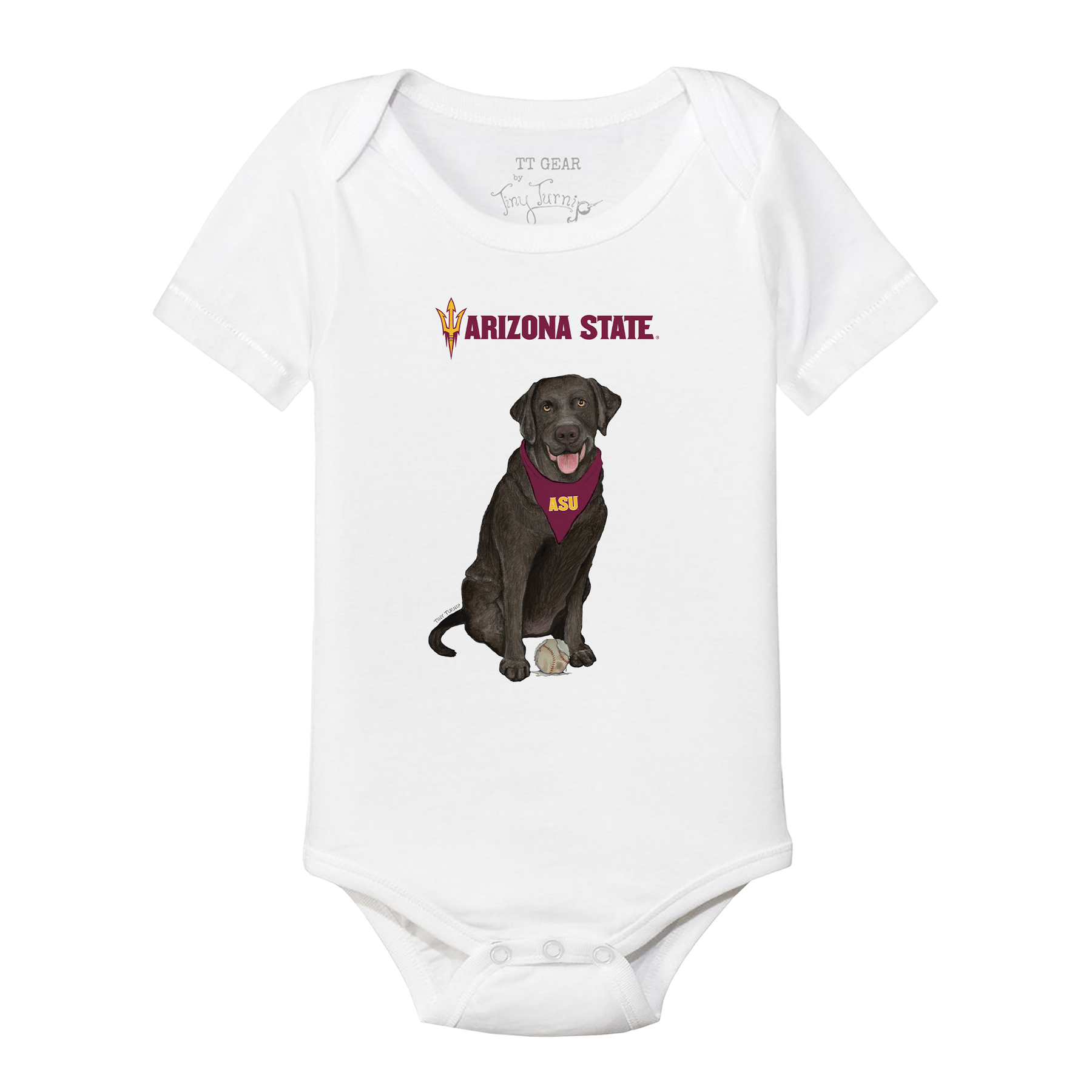 Arizona State Sun Devils Black Labrador Retriever Short Sleeve Snapper