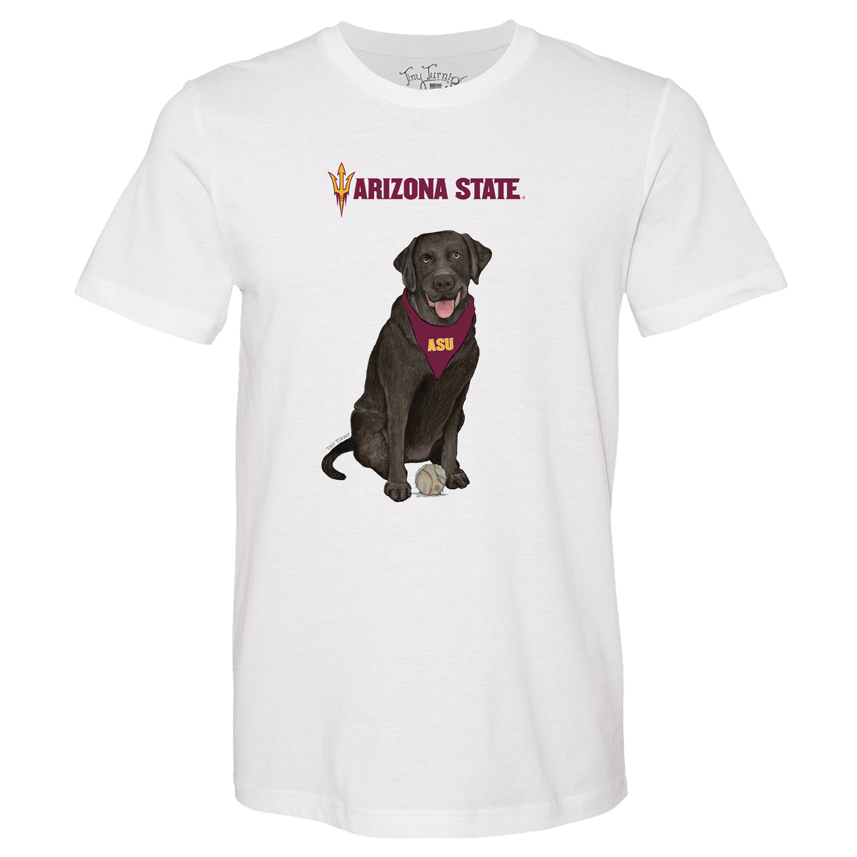 Arizona State Sun Devils Black Labrador Retriever Unisex Tee Shirt