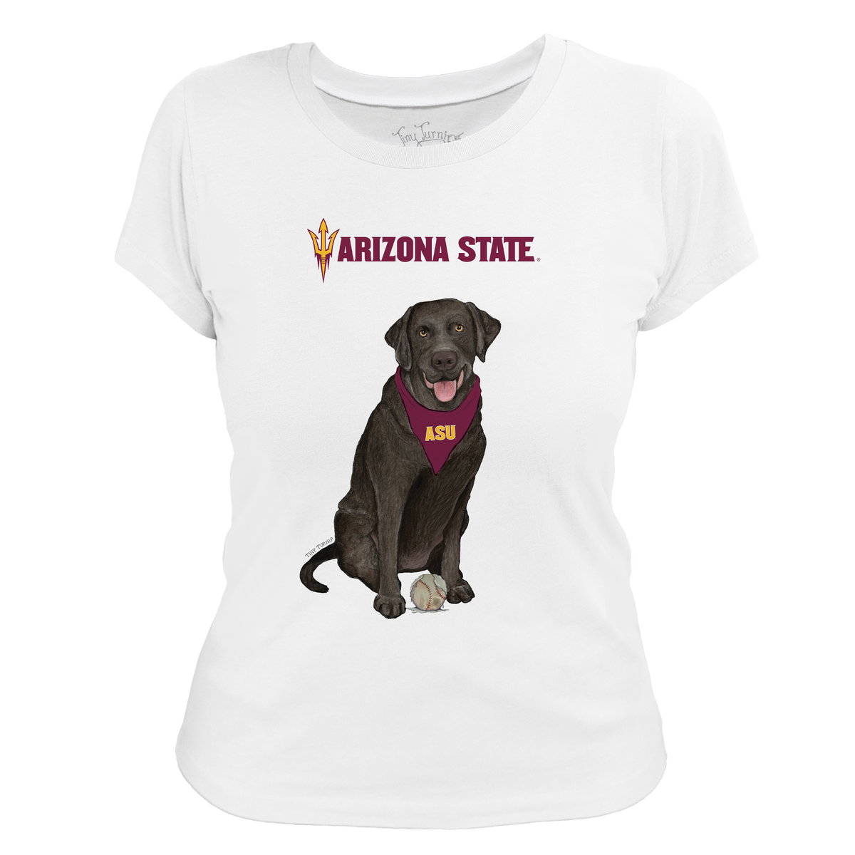 Arizona State Sun Devils Black Labrador Retriever Women's Tee Shirt