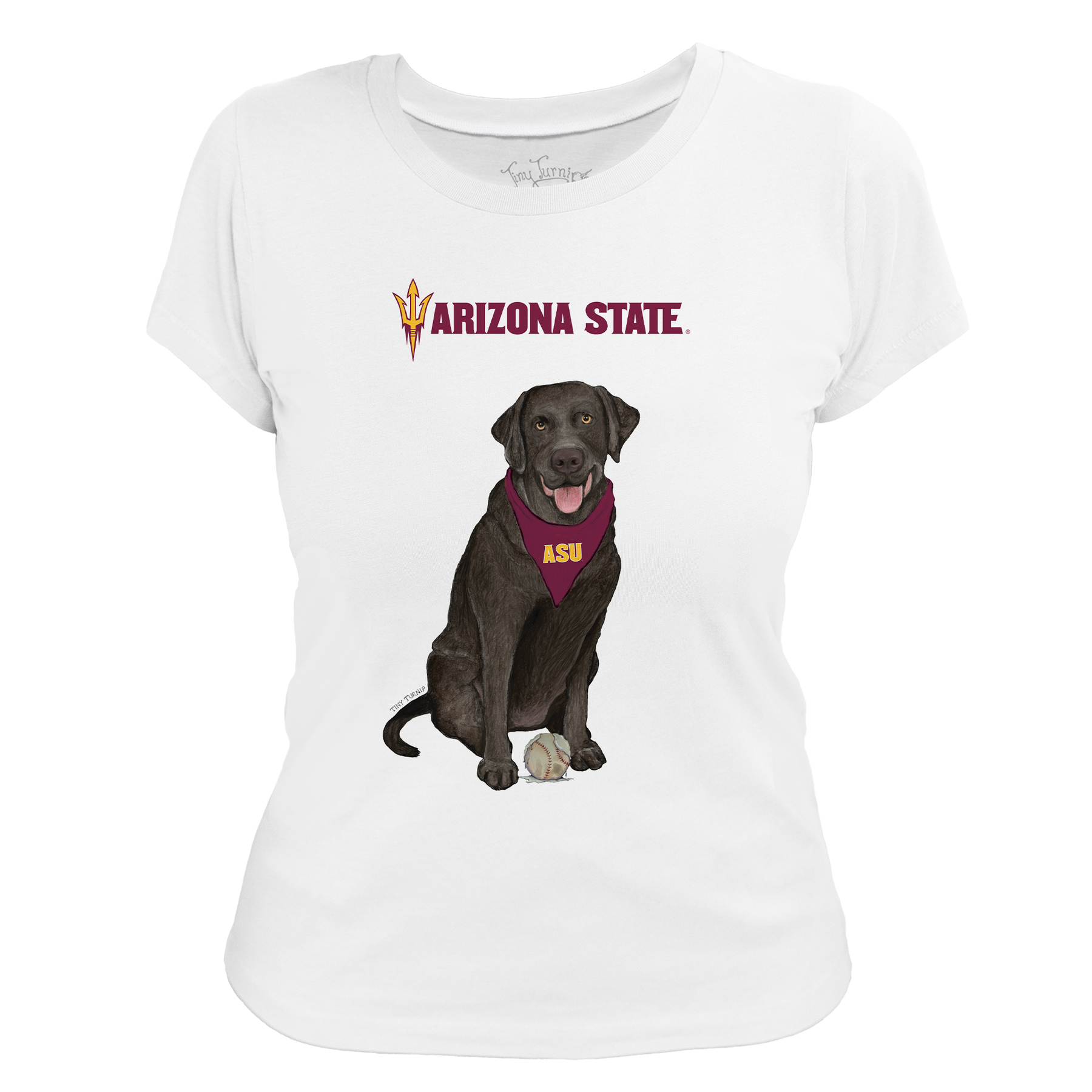 Arizona State Sun Devils Black Labrador Retriever Women's Tee Shirt