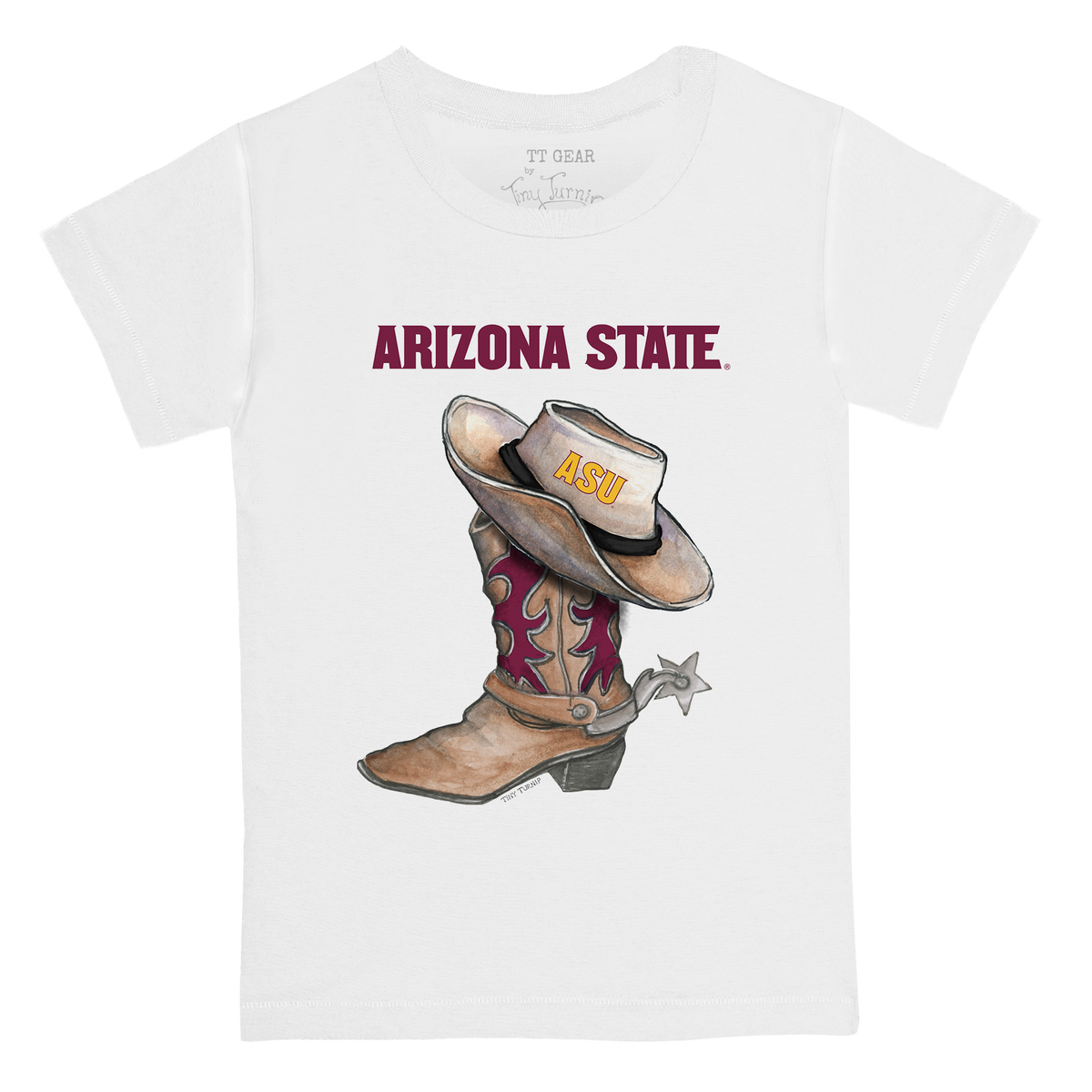 Arizona State Sun Devils Cowboy Boot Kid's Tee Shirt
