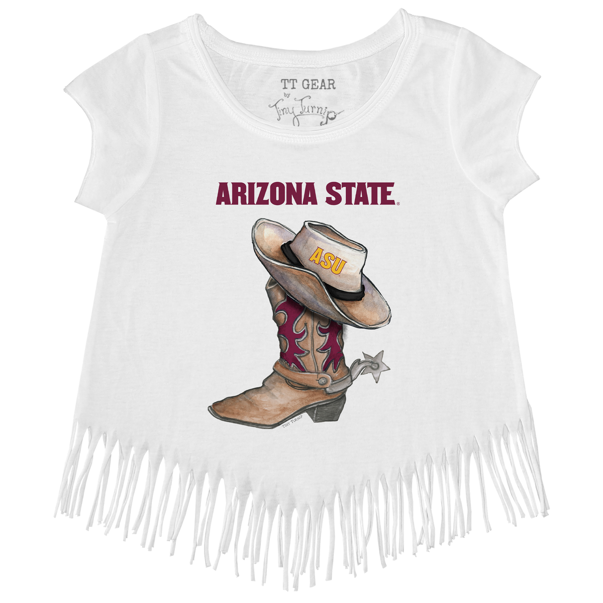 Arizona State Sun Devils Cowboy Boot Fringe Tee