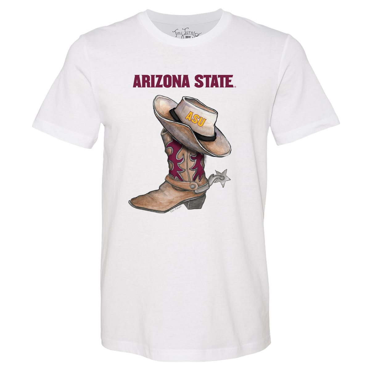 Arizona State Sun Devils Cowboy Boot Unisex Tee Shirt