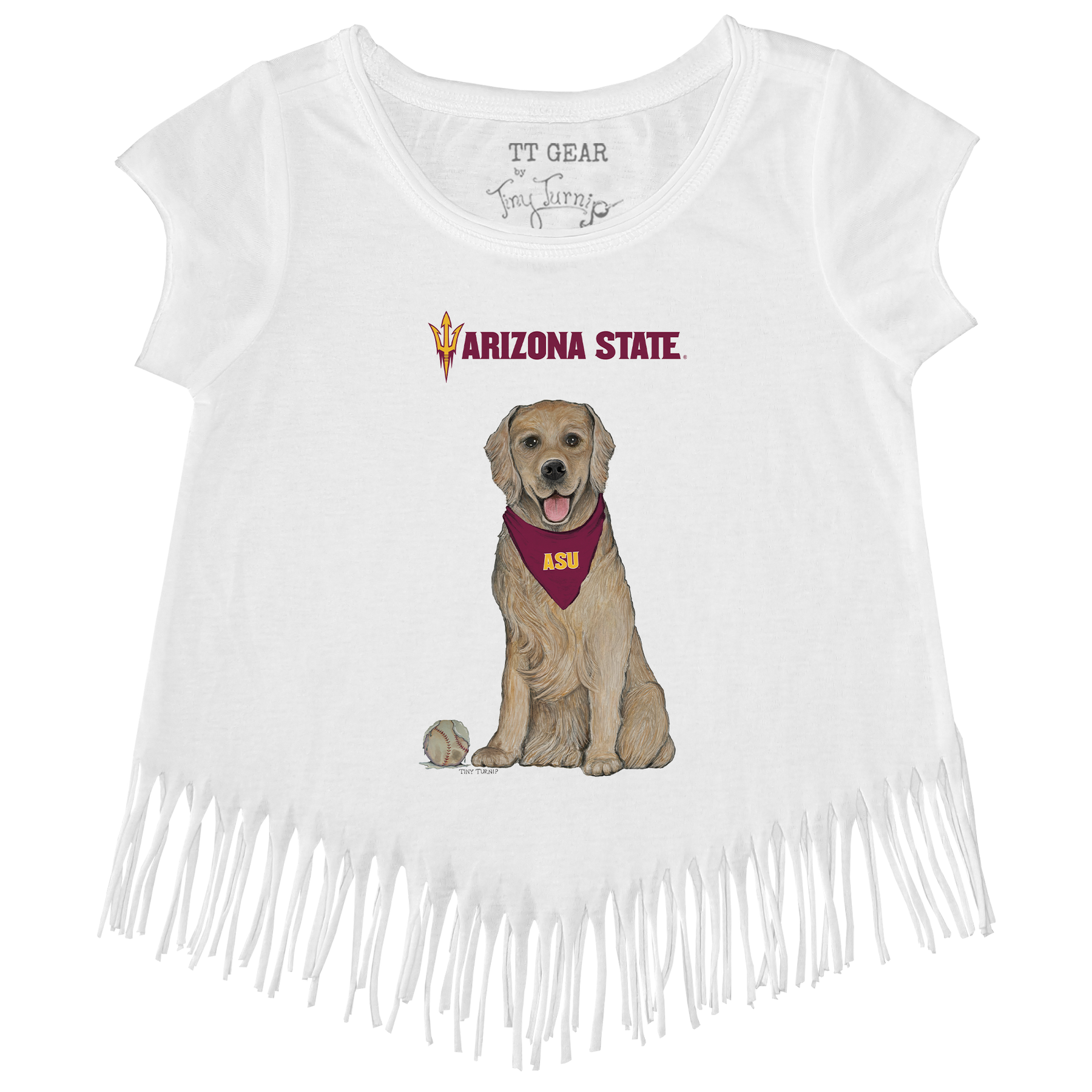 Arizona State Sun Devils Golden Retriever Fringe Tee