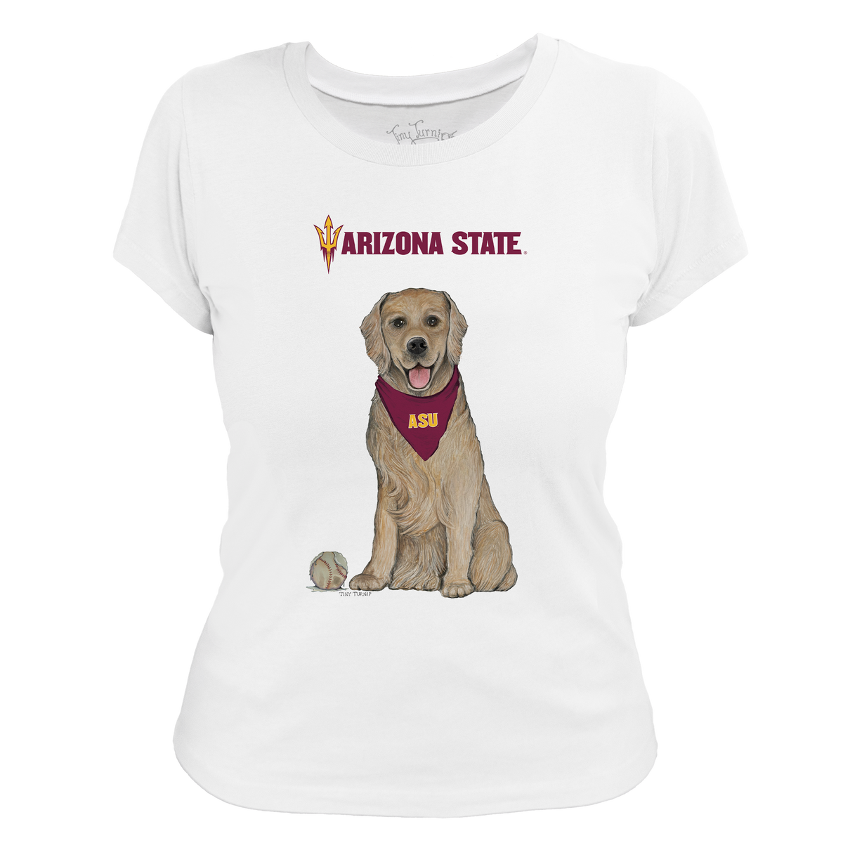 Arizona State Sun Devils Golden Retriever Women's Tee Shirt