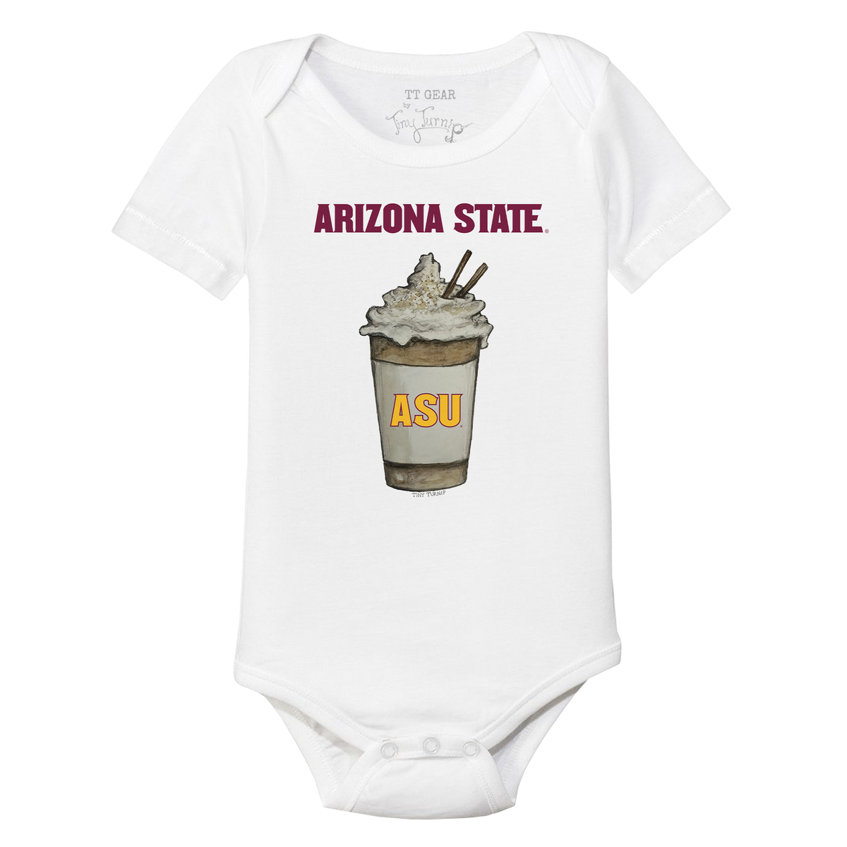 Arizona State Sun Devils Latte Short Sleeve Snapper