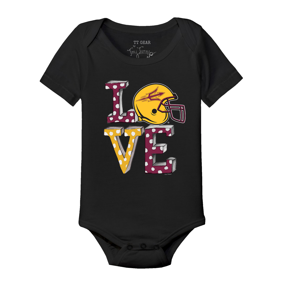 Arizona State Sun Devils LOVE Short Sleeve Snapper