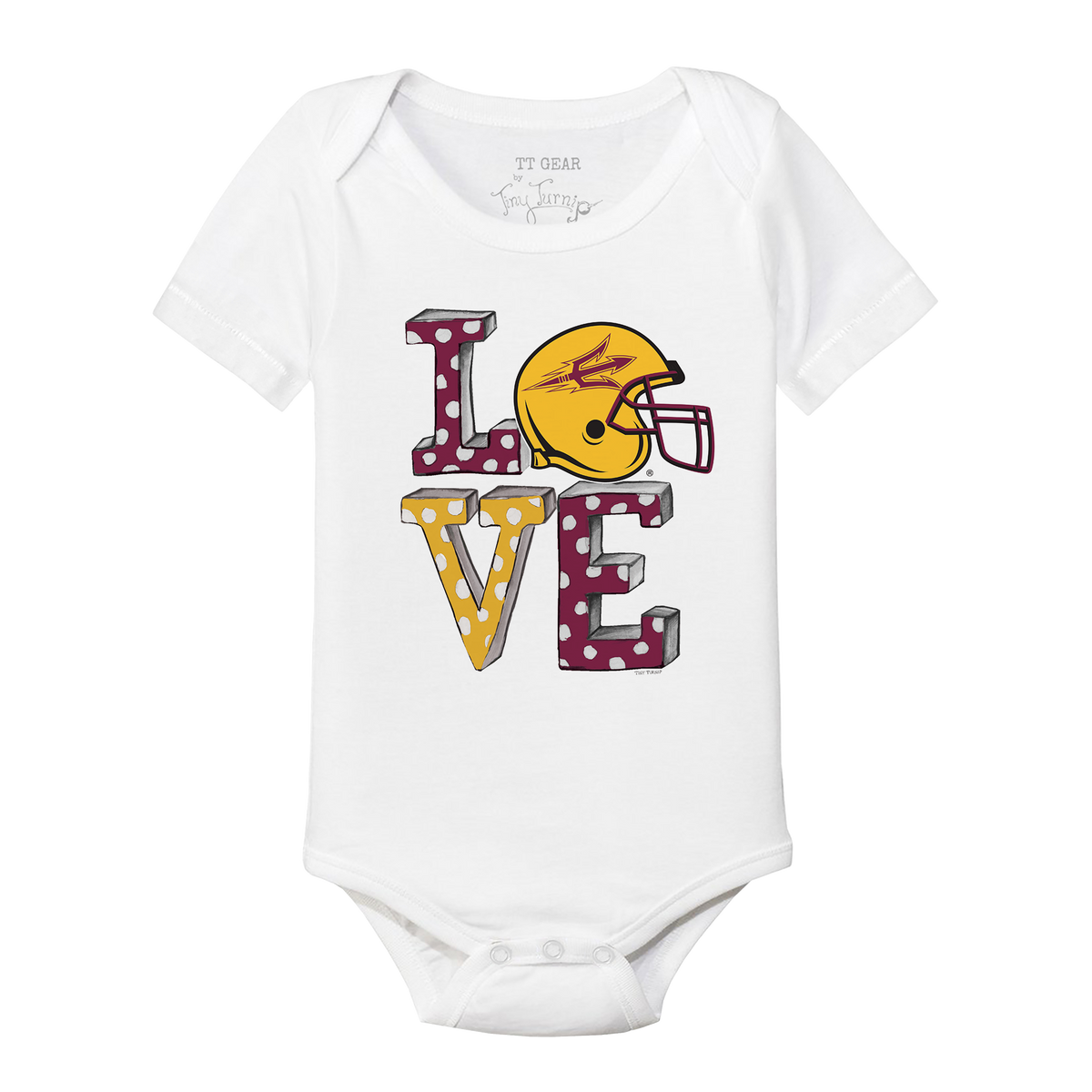 Arizona State Sun Devils LOVE Short Sleeve Snapper