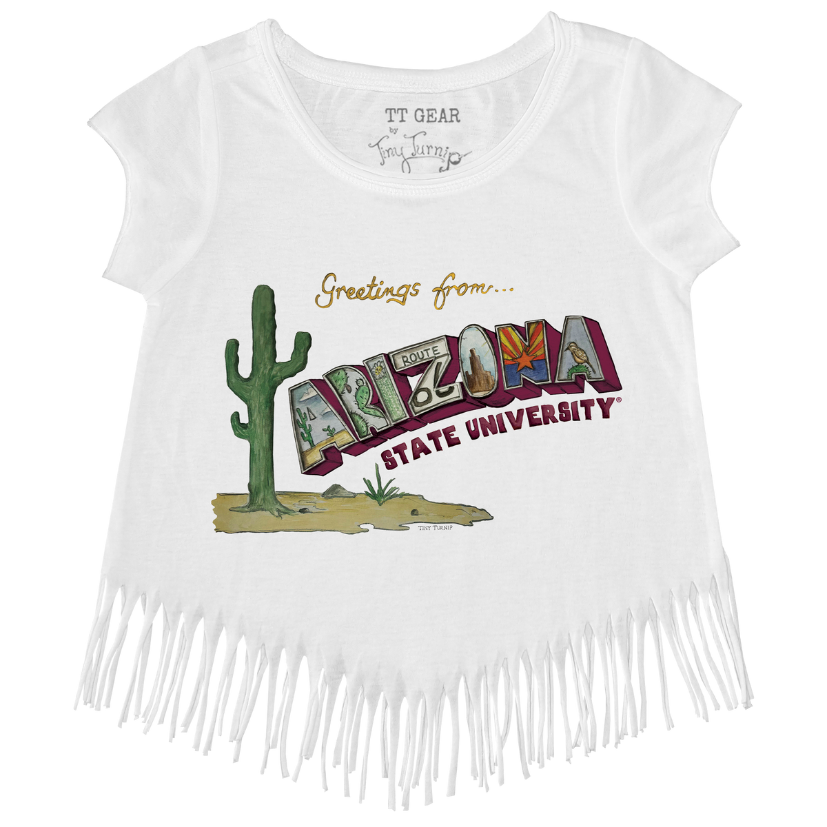 Arizona State Sun Devils Postcard Fringe Tee