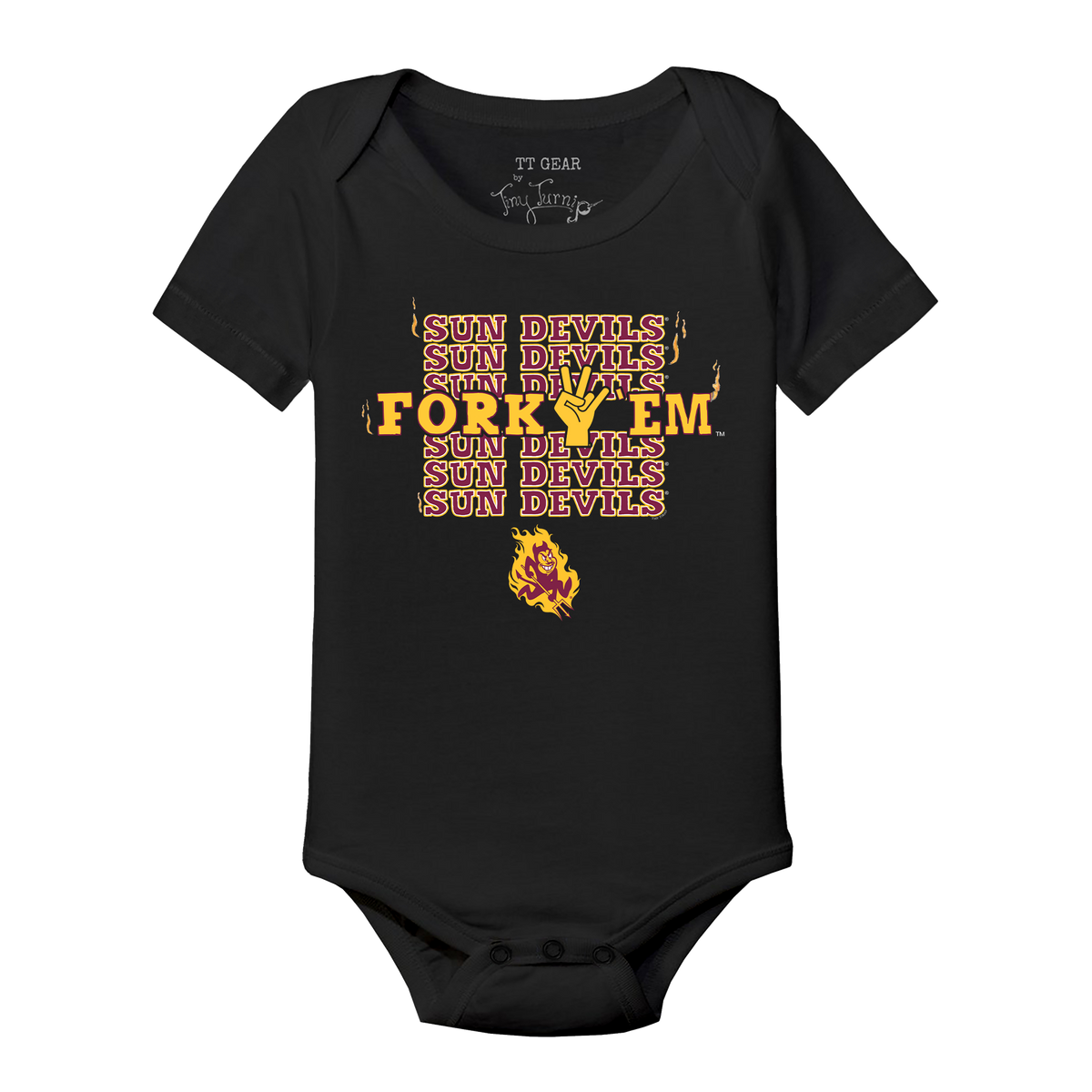 Arizona State Sun Devils Stacked Short Sleeve Snapper