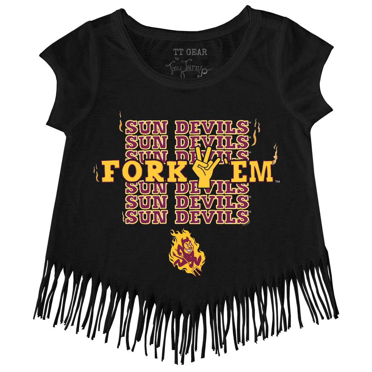 Arizona State Sun Devils Stacked Fringe Tee