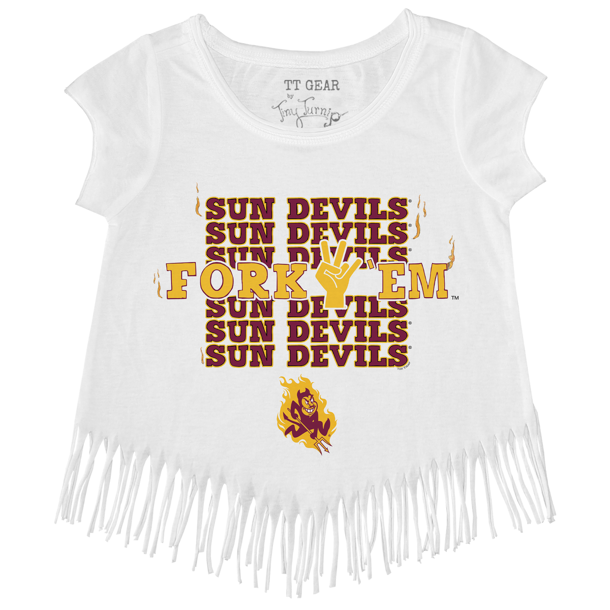 Arizona State Sun Devils Stacked Fringe Tee