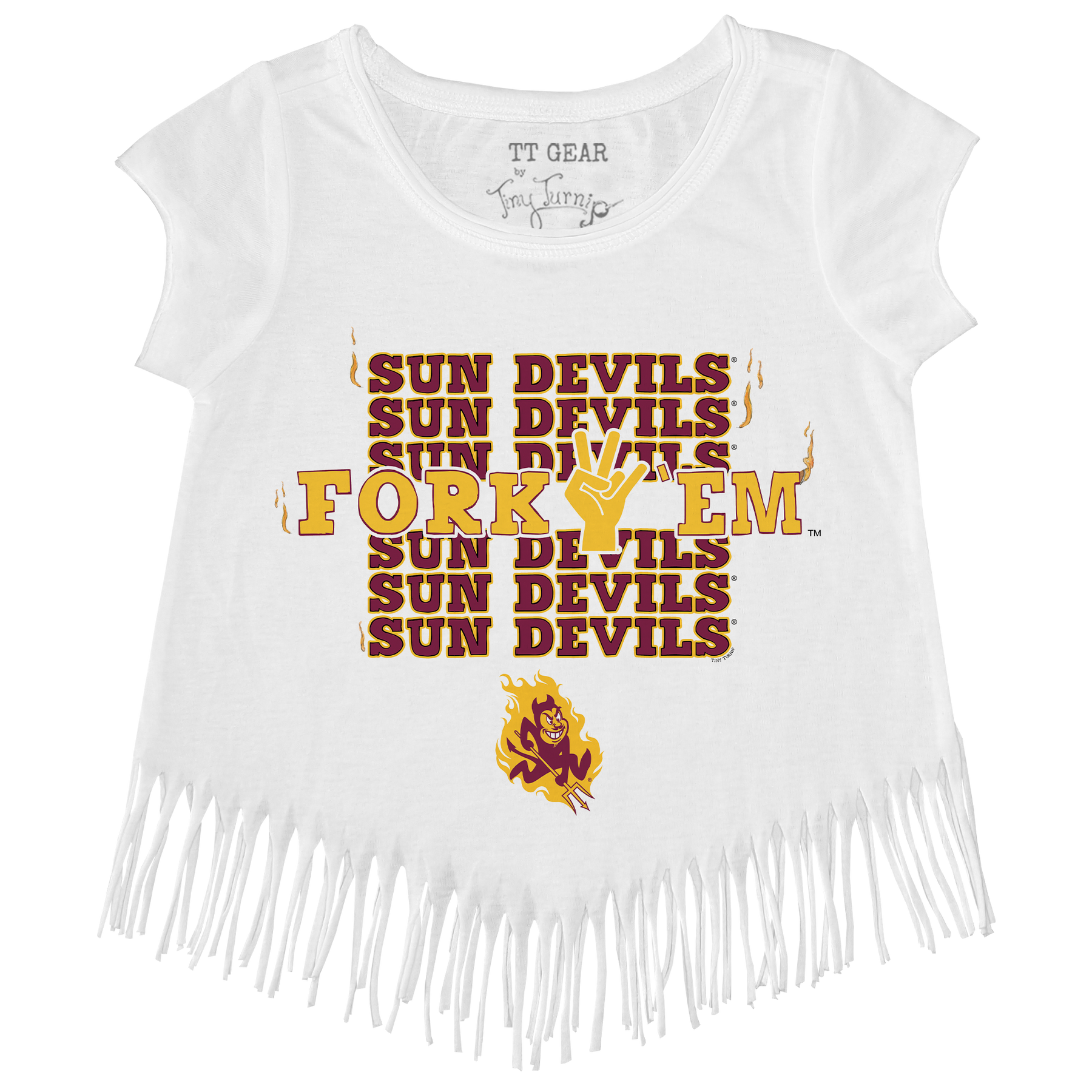 Arizona State Sun Devils Stacked Fringe Tee