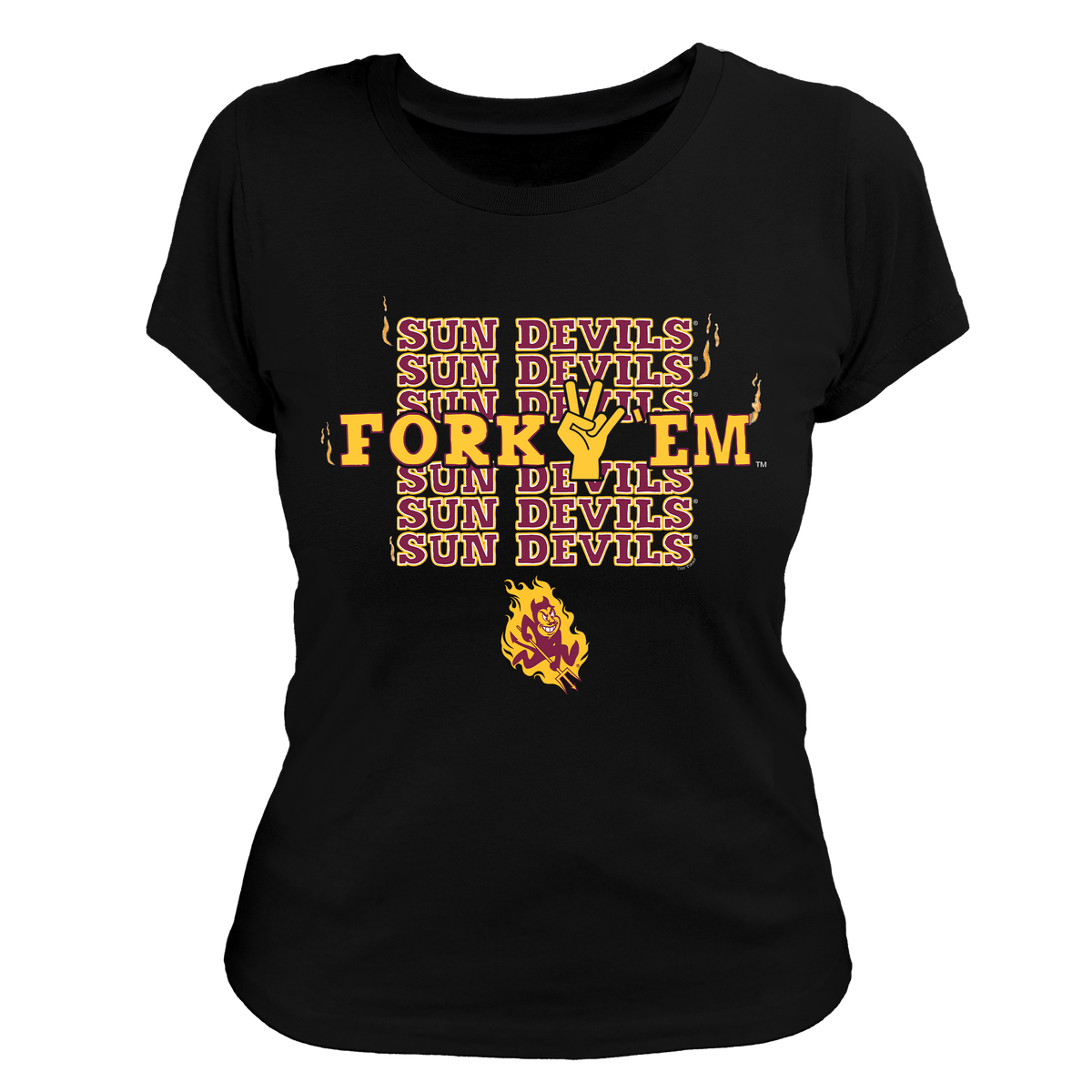 Arizona State Sun Devils Stacked Women's Tee Shirt