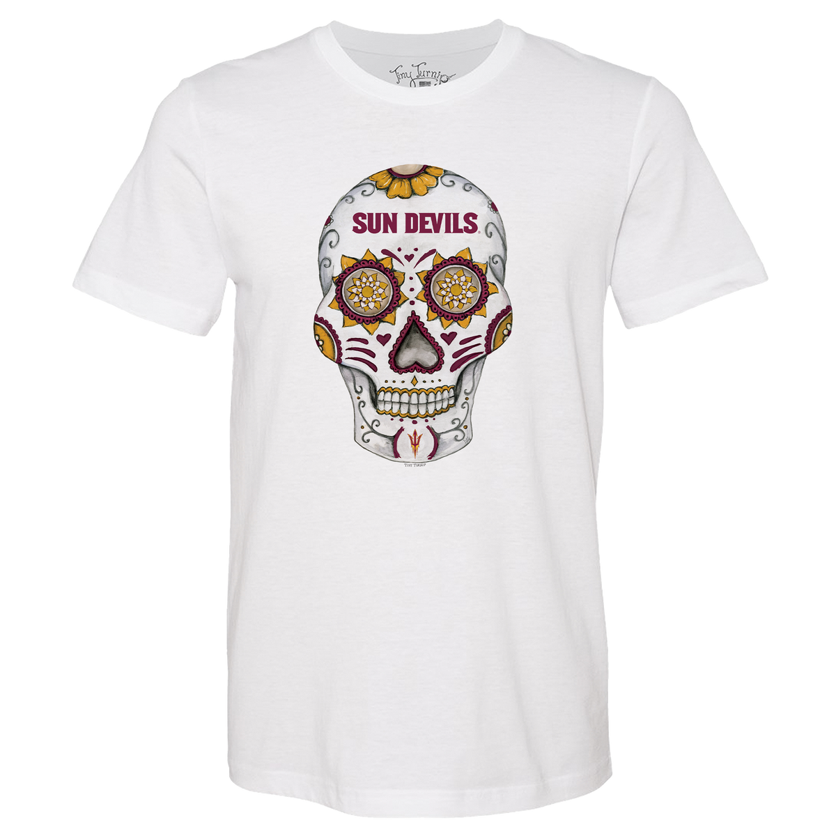 Arizona State Sun Devils Sugar Skull Unisex Tee Shirt