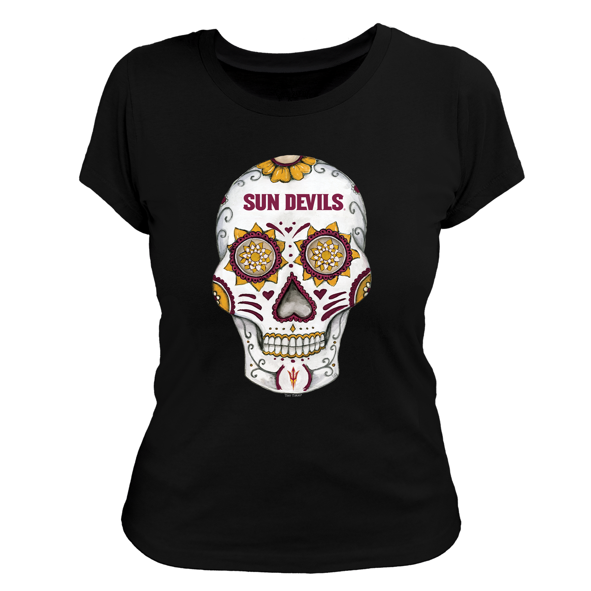 Arizona State Sun Devils Sugar Skull Women's Tee Shirt