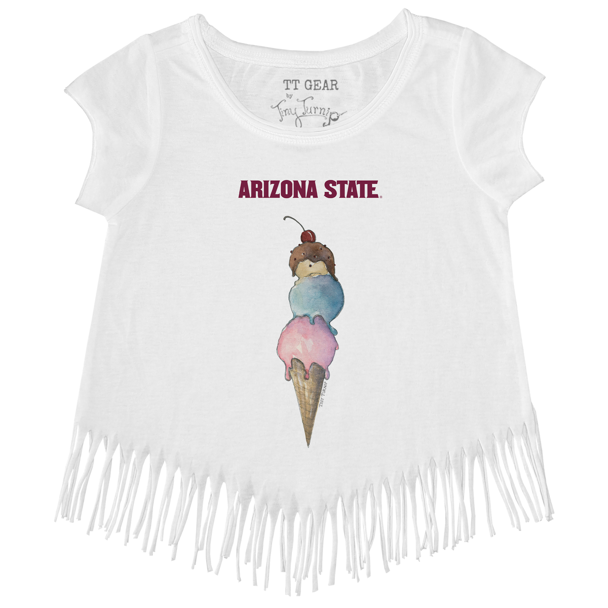 Arizona State Sun Devils Triple Scoop Fringe Tee