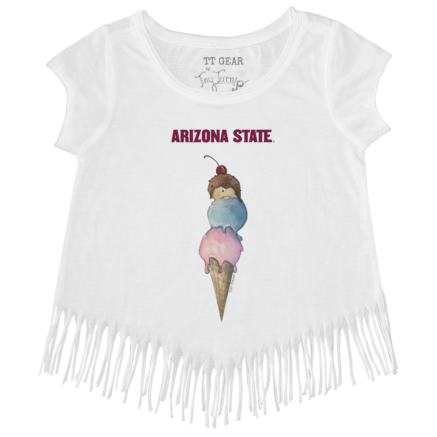 Arizona State Sun Devils Triple Scoop Fringe Tee