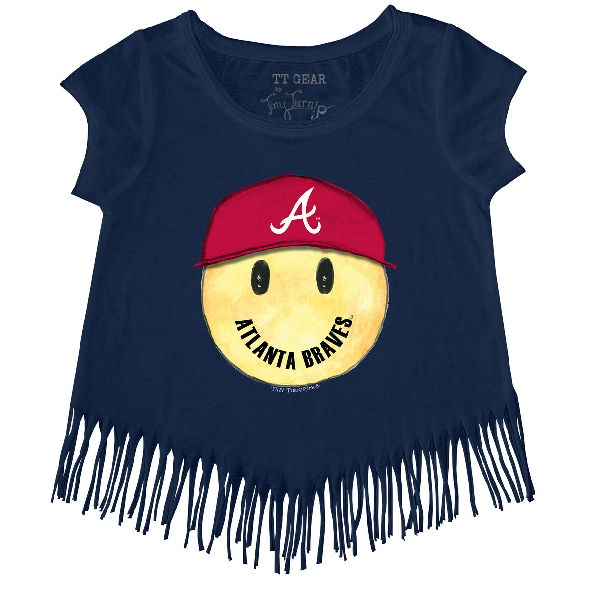 Atlanta Braves Smiley Fringe Tee
