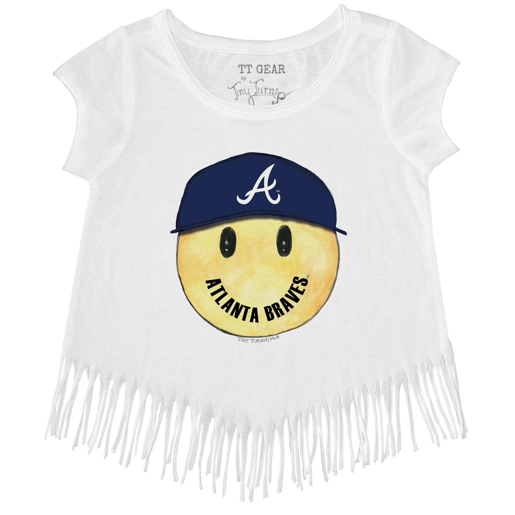 Atlanta Braves Smiley Fringe Tee