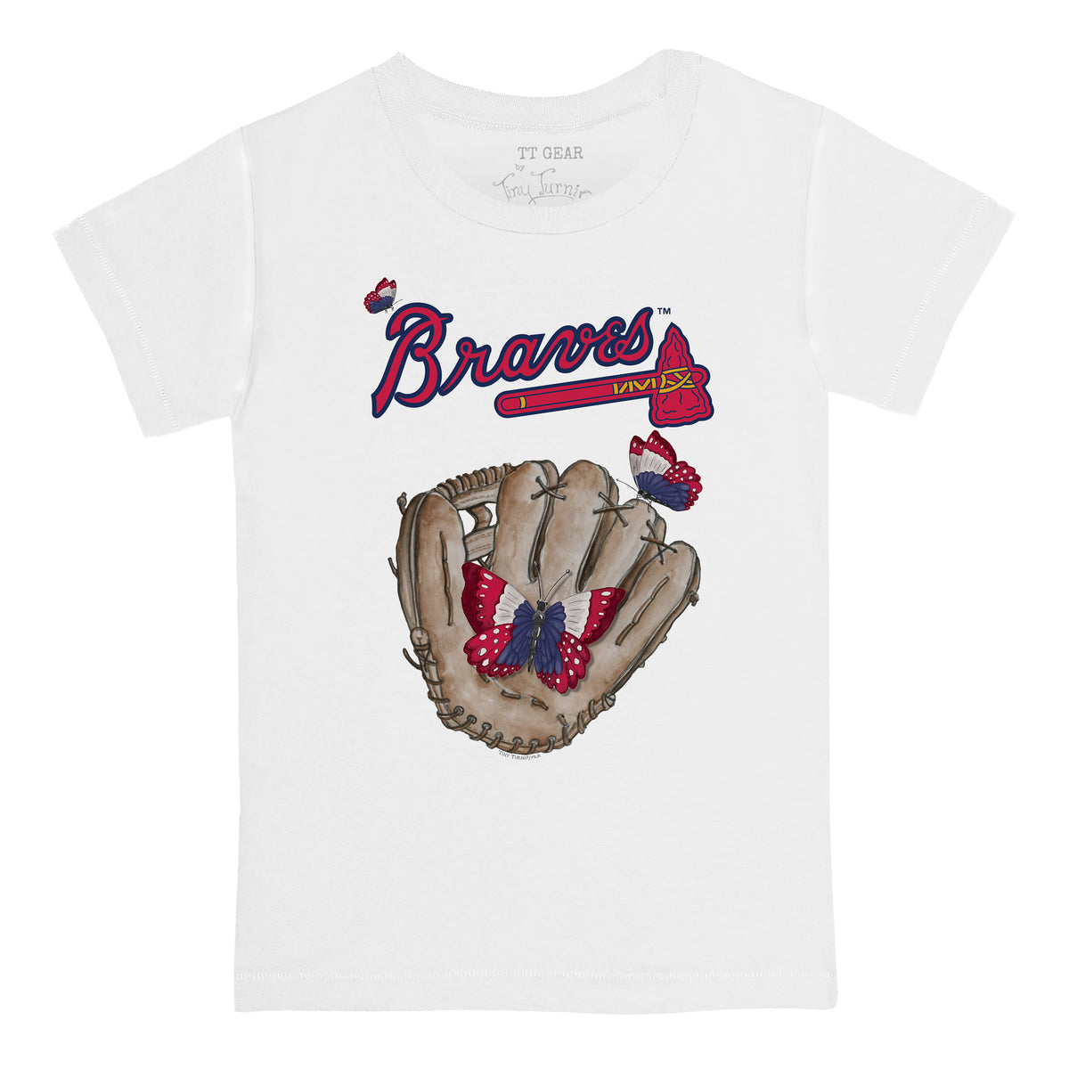 Atlanta Braves Butterfly Glove Tee Shirt