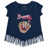 Atlanta Braves Butterfly Glove Fringe Tee