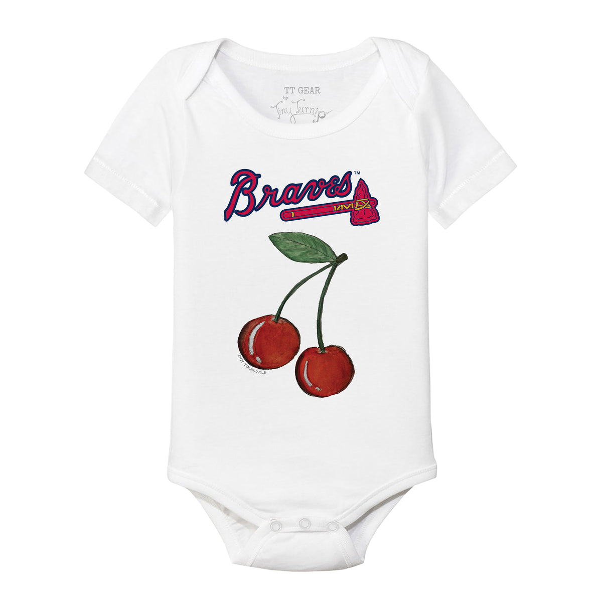 Atlanta Braves Cherry Short Sleeve Snapper