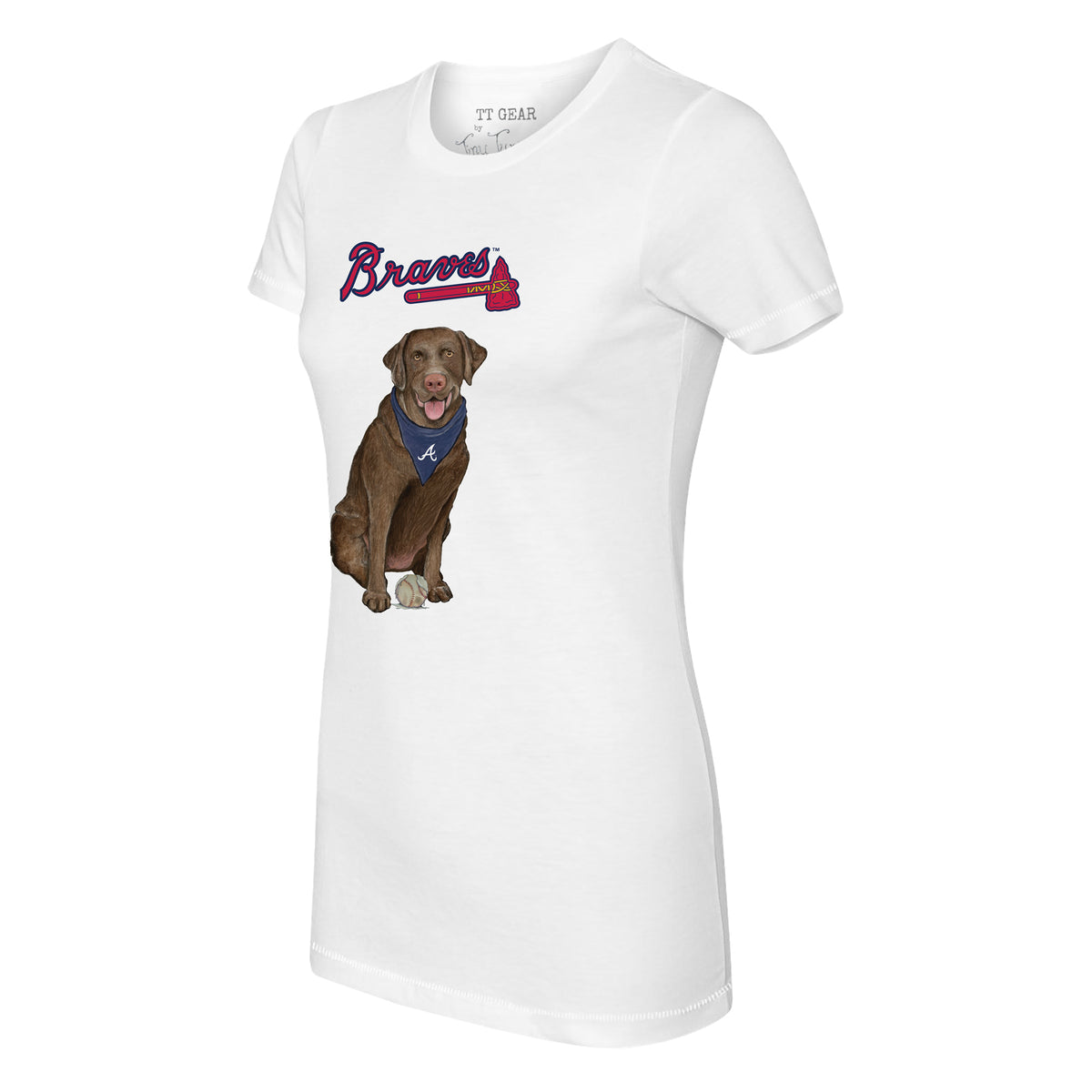 Atlanta Braves Chocolate Labrador Retriever Tee Shirt