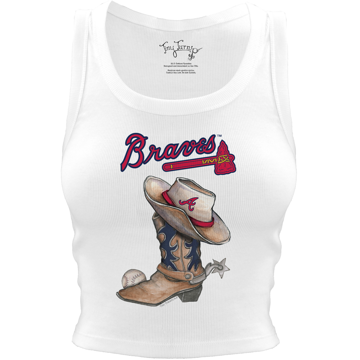 Atlanta Braves Cowboy Boot Crop Tank