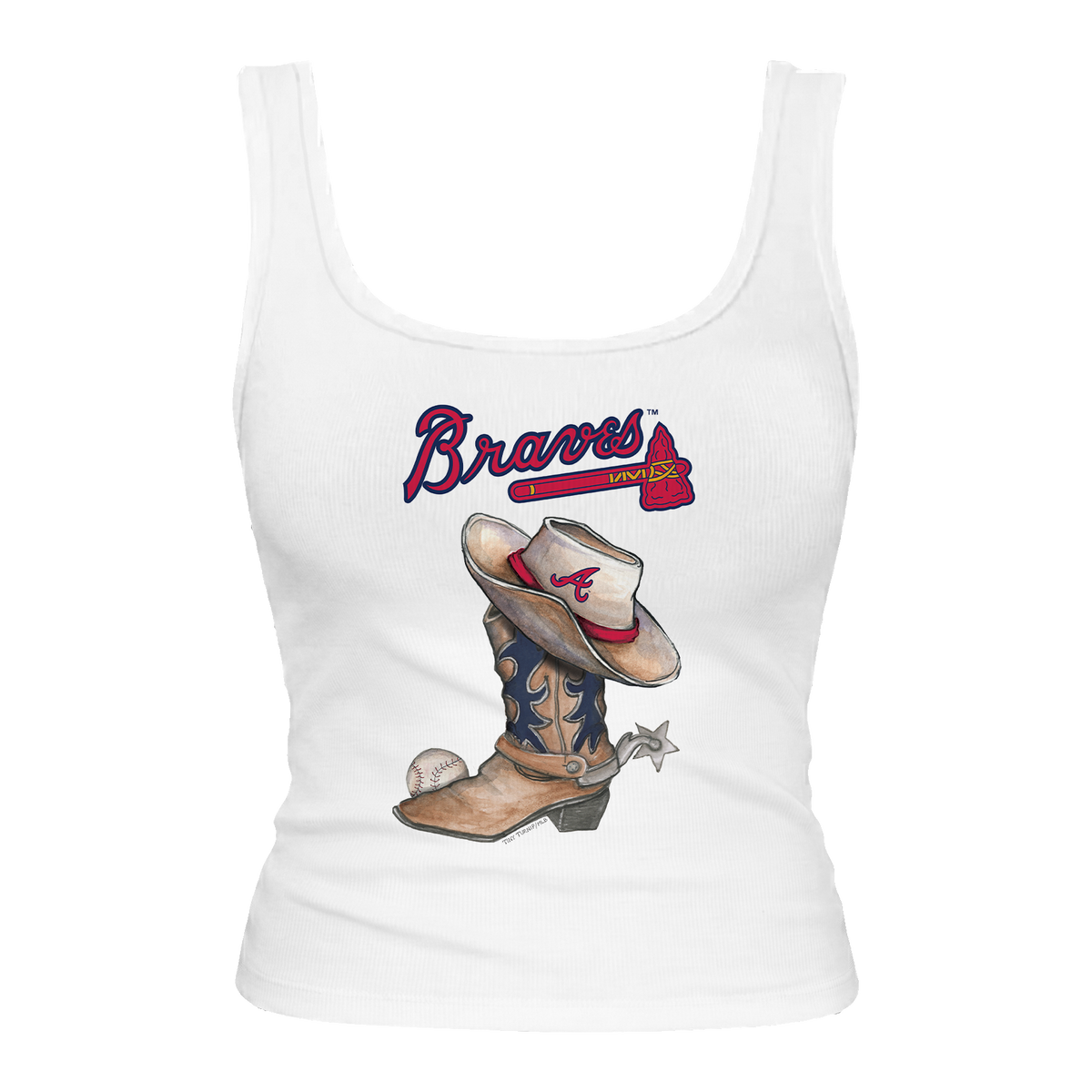 Atlanta Braves Cowboy Boot Emmy Tank