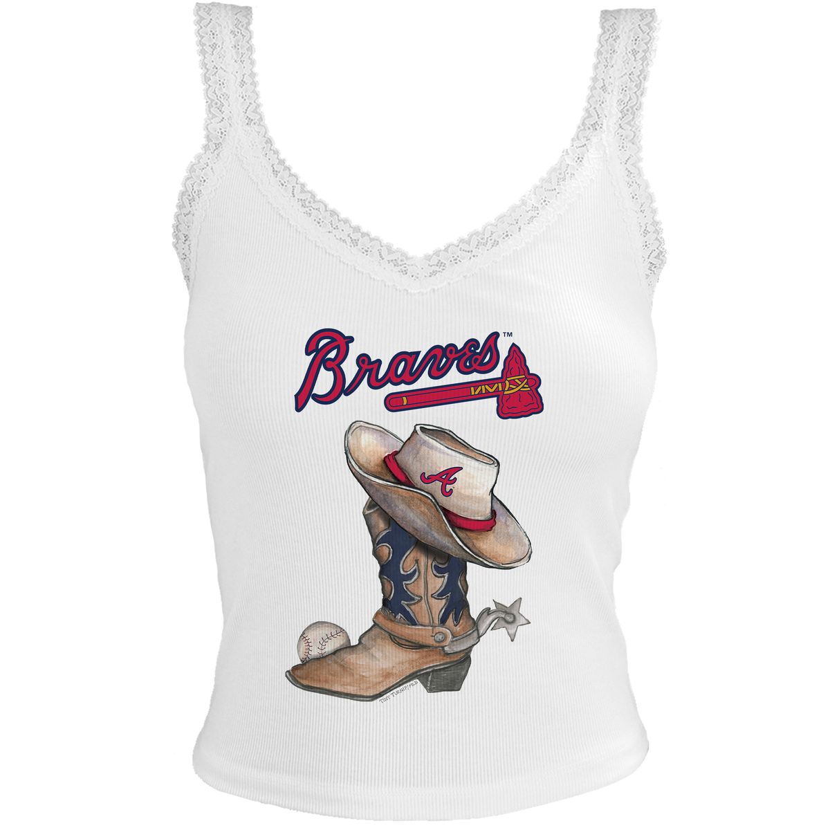 Atlanta Braves Cowboy Boot Lace Tank