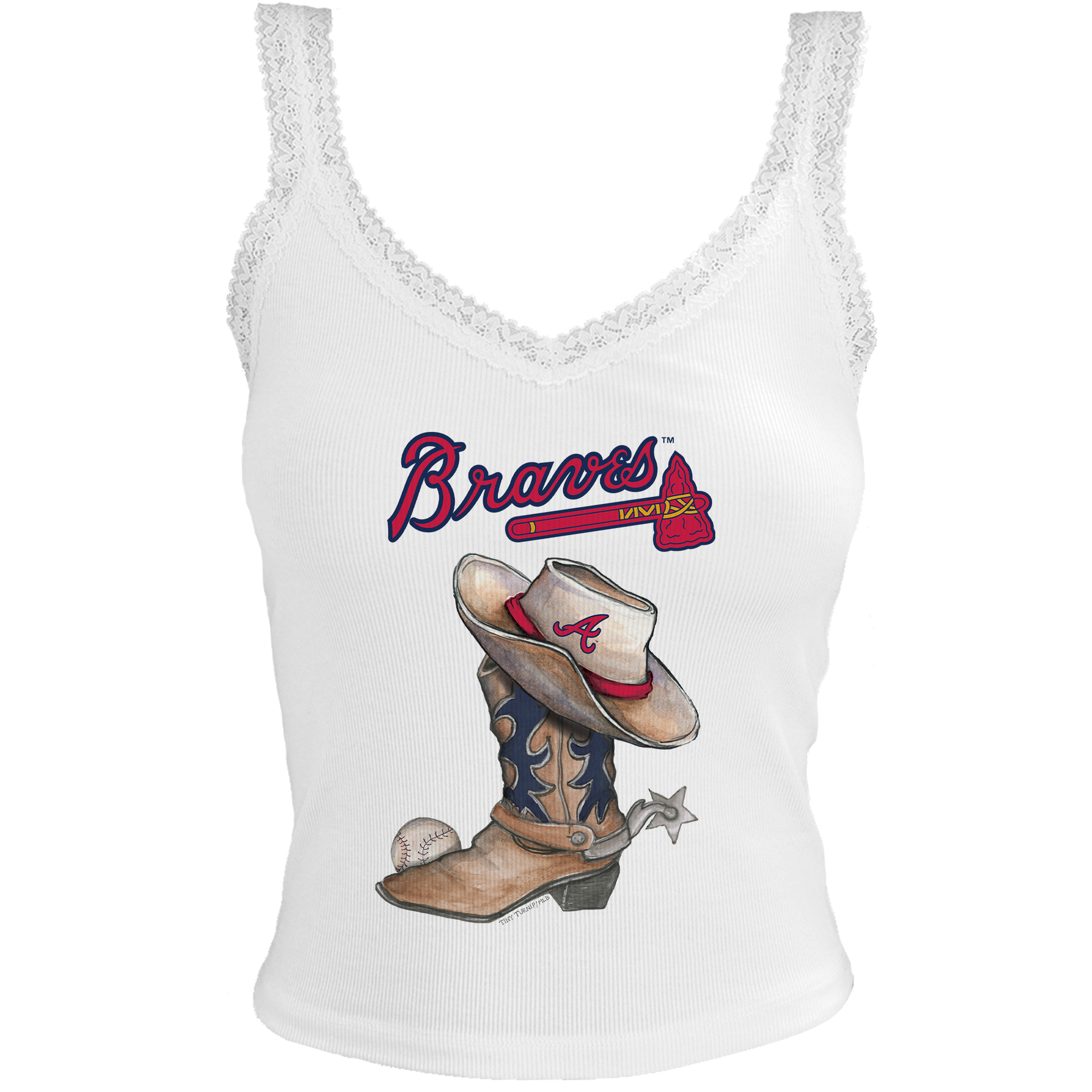 Atlanta Braves Cowboy Boot Lace Tank