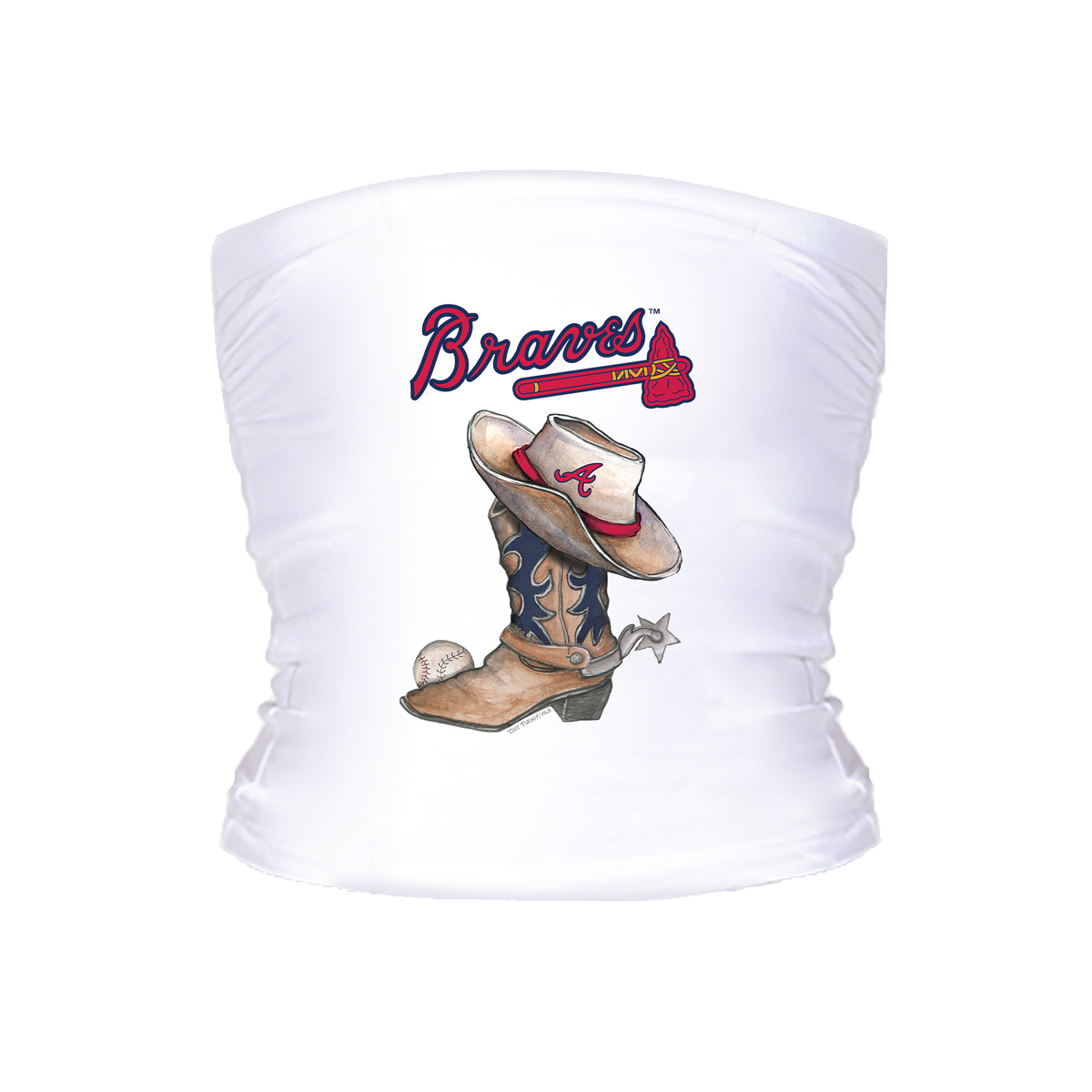 Atlanta Braves Cowboy Boot Tube Top