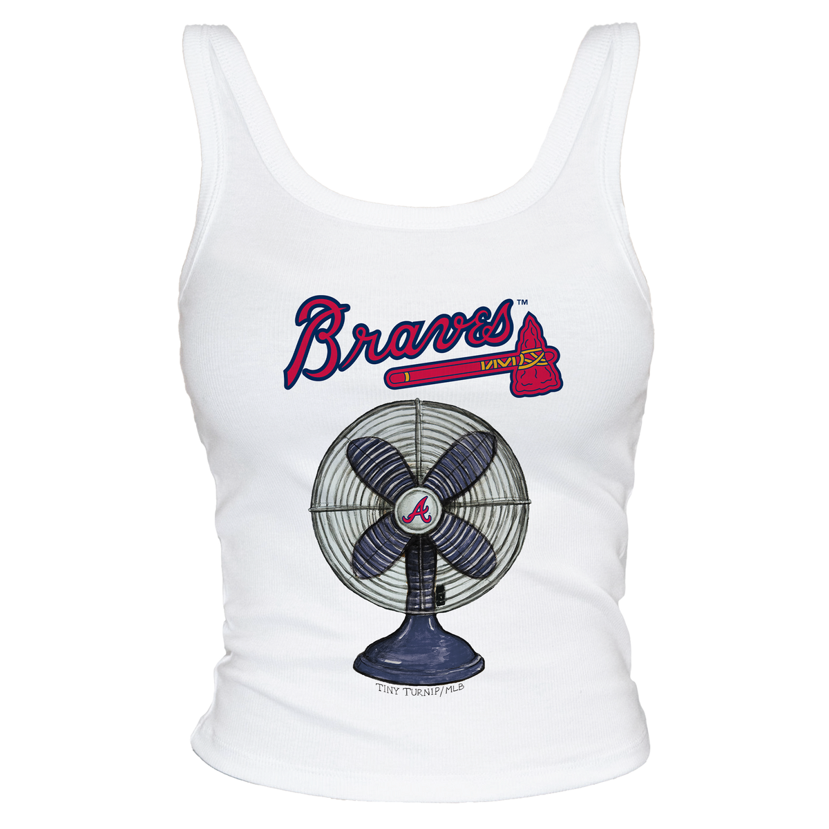 Atlanta Braves Fan Crop Tank - Tiny Turnip