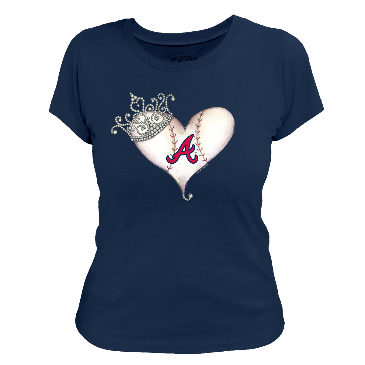 Atlanta Braves Tiara Heart Tee Shirt