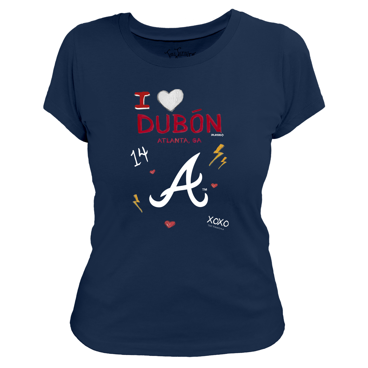 VIP I Heart Player w/ Name, Number - Women's Tee Shirt - Tiny Turnip