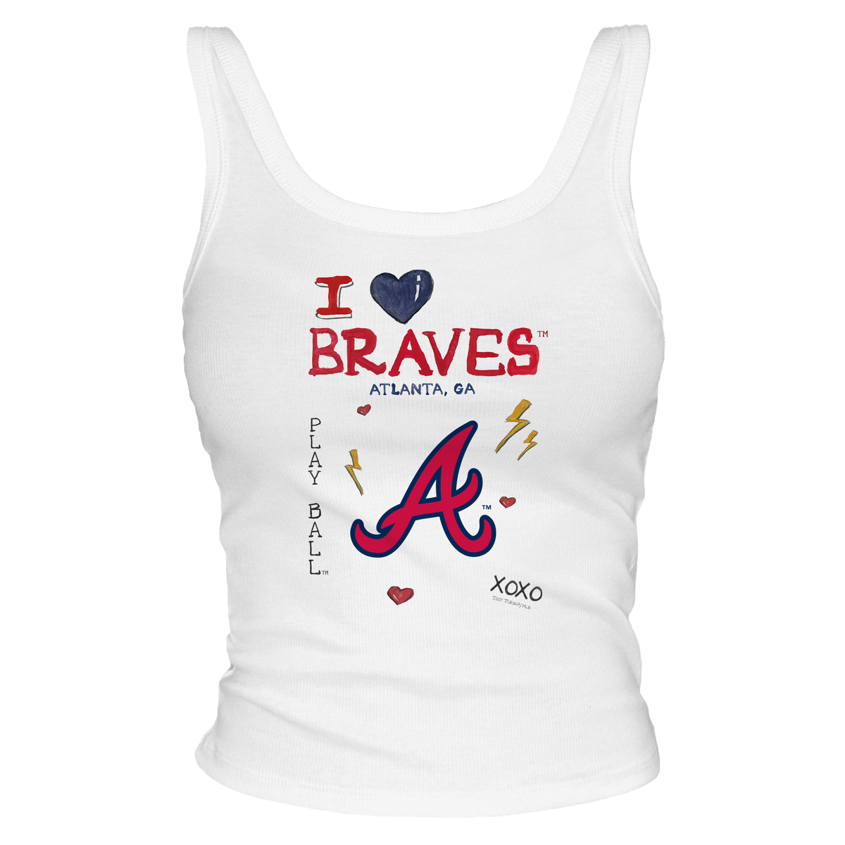 I Heart Braves Tank - Tiny Turnip