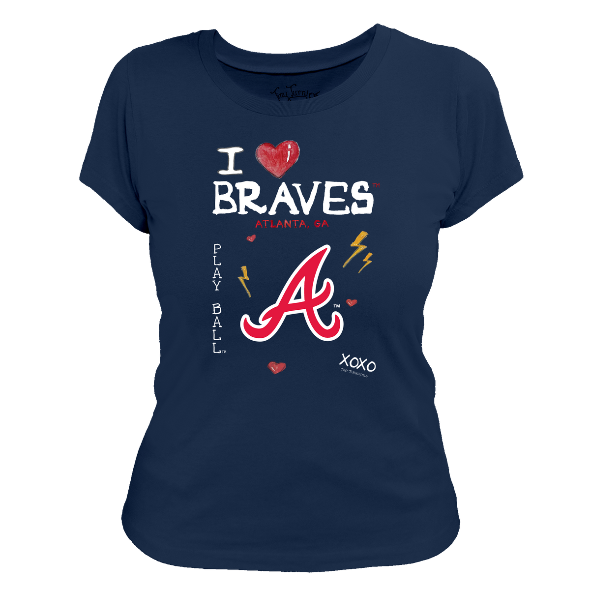 I Heart Braves Women's Tee Shirt - Tiny Turnip