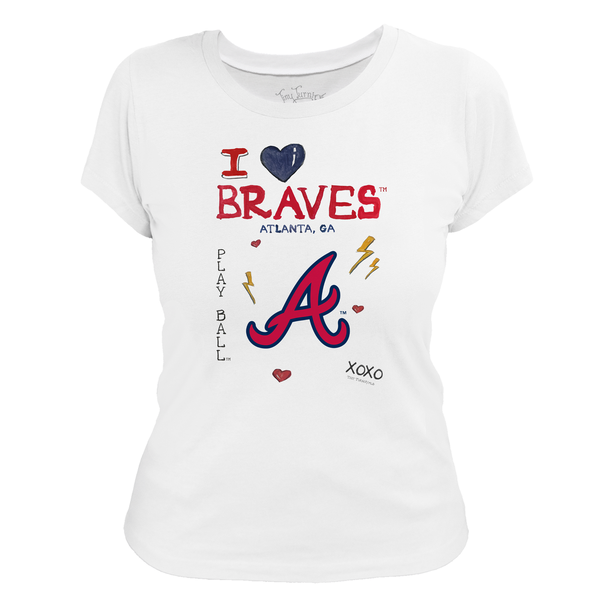 I Heart Braves Women's Tee Shirt - Tiny Turnip